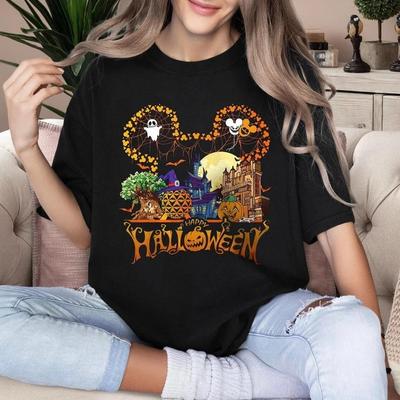 Ανοιχτή Προσφορά Disneyland Resort 2025 Halloween Μίκυ Φάντασμα Ενήλικες Unisex Μπλουζάκι