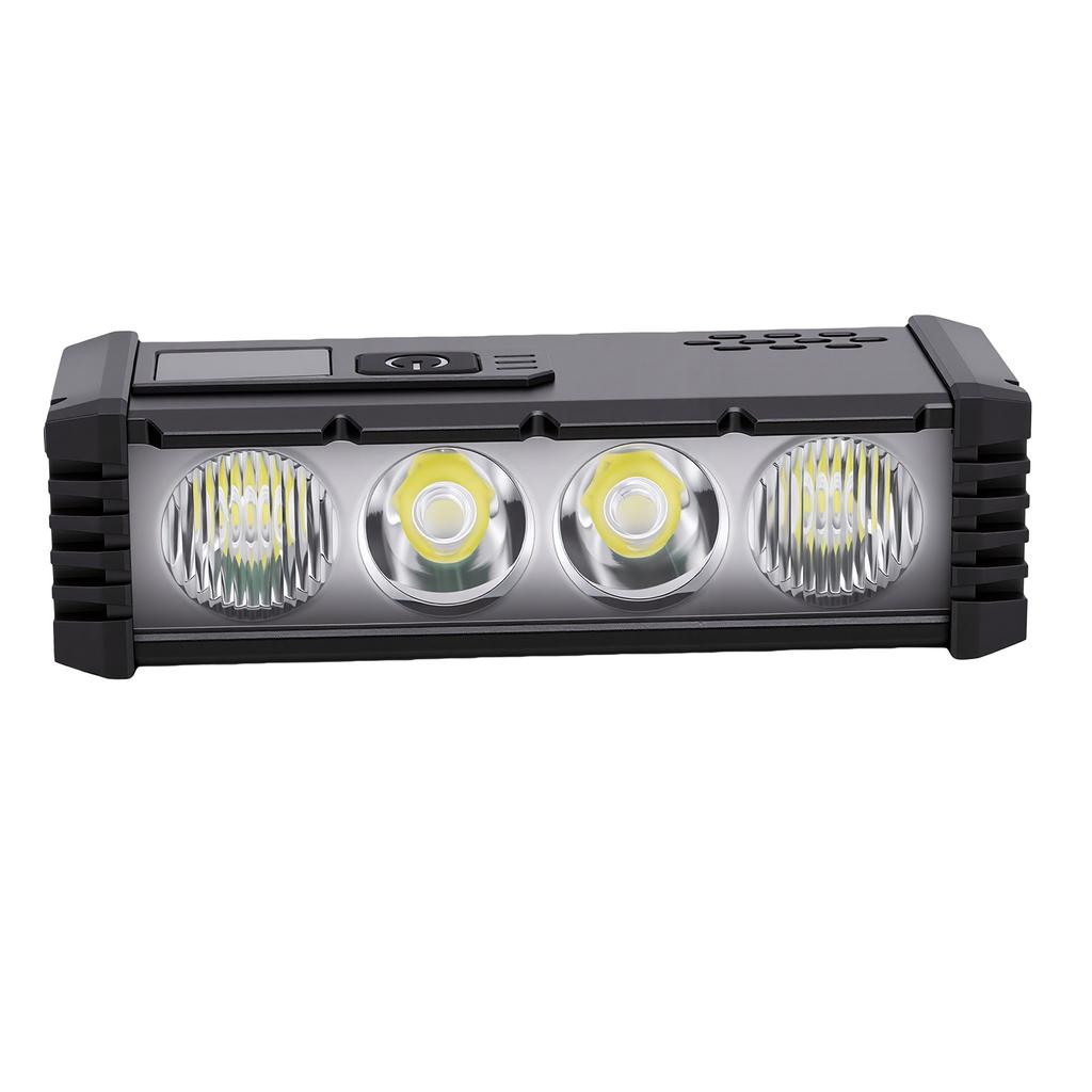 Bike Light Set Digital Display Aluminum Alloy High Brightness Type C Rechargeable LED Bike Headlight Tail Light for