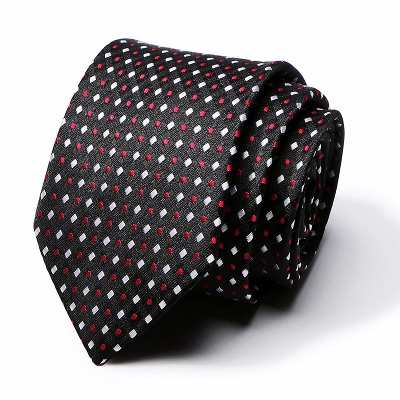 Tie Tie Polyester Silk Tie 8Cm Business Men'S Dress Wedding Studio Tie