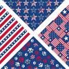 Red White Blue Pet Bandana Reusable Washable Dog Scarf for Independence Day Holiday Party Pet Accessories