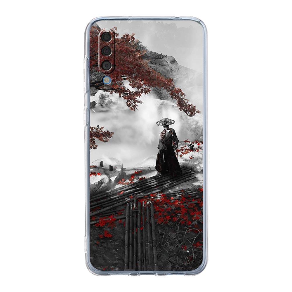 Case For Samsung A14 A50 A70 A30 A40 A20E A10 A10S A20S A02S A04S A12 A22 A32 A34 A42 A52 5G A54 Japanese Bushido Samurai Cover