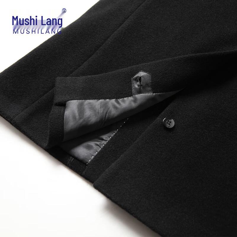 MUSHILANG Men's 100% Wool Mid-length Business Casual Overcoat