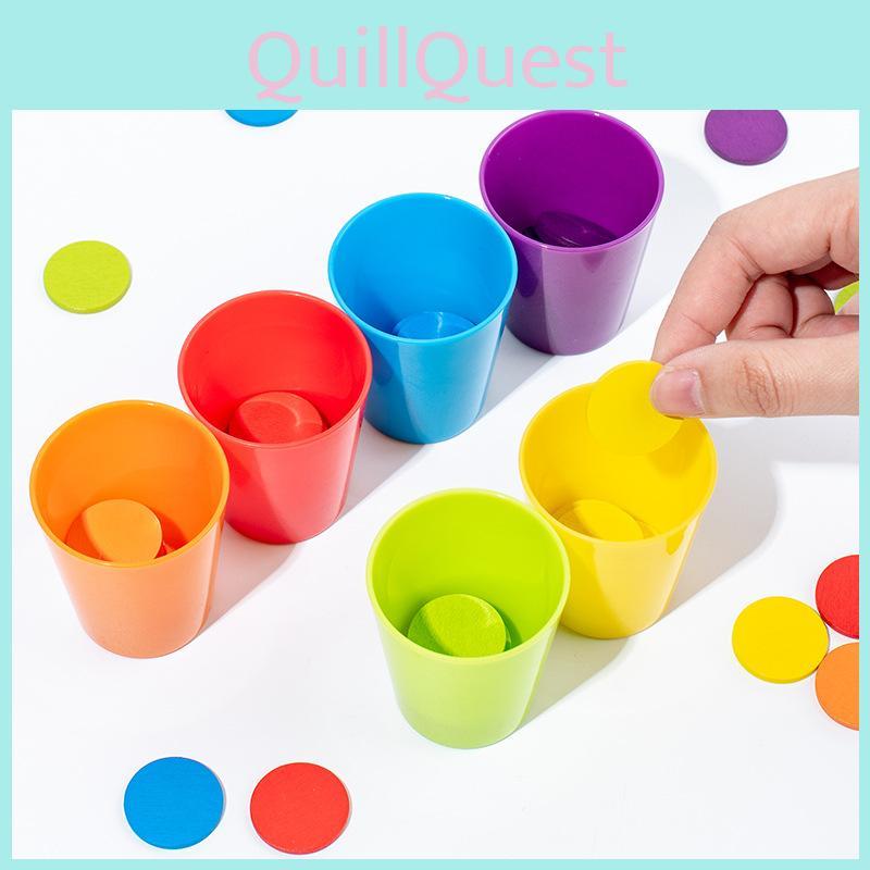 Color Cup Classification Overlapping Game Children Puzzle Toy For Motor Skills