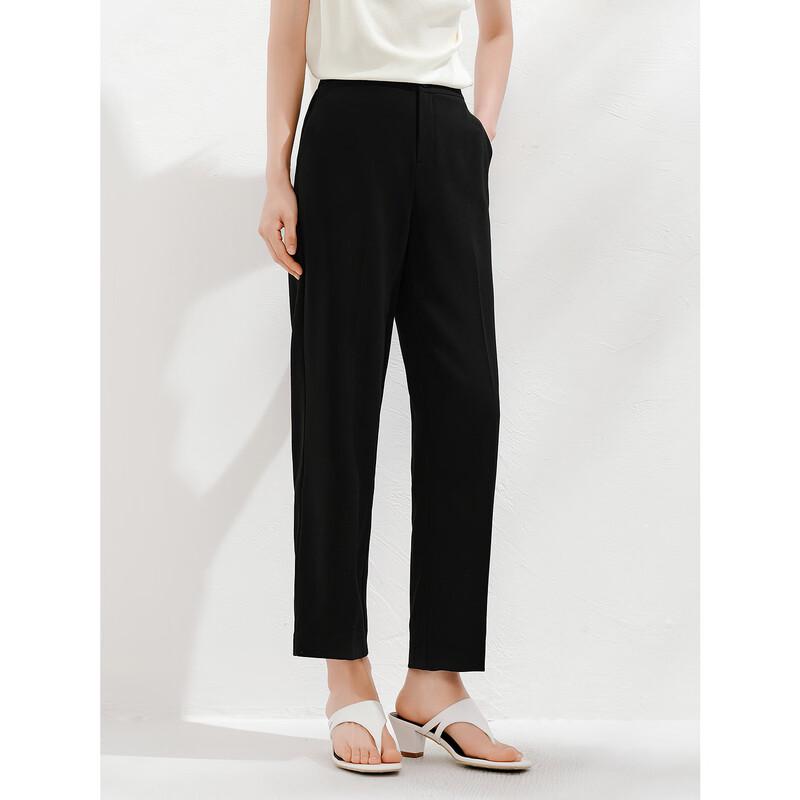 JZ Anna & Co. Women's Tapered Acetate Blend Cropped Pants