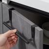Single Pole Towel Rack Non Perforated Towel Hanging Rod Cabinet Kitchen Stainless Steel Racks Door Back Household Hanging Shelf