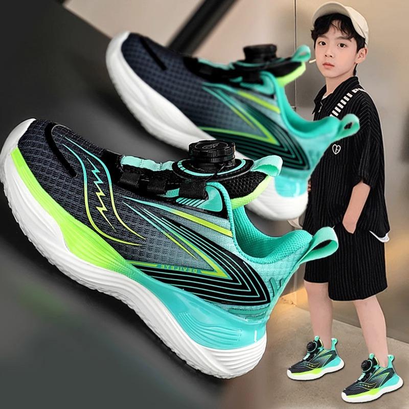 Boys shoes sneakers 2025 new spring children's running dad shoes button trendy brand older children's boys spring and autumn