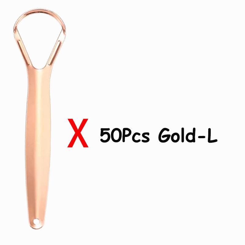 1/2/4/10/20/50Pcs Stainless Steel Tongue Scraper for Bad Breath Tongue Coating Cleaner Oral Care Tools Large Small