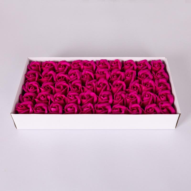 50Pcs/Box Soap Roses Romantic Wedding Valentine'S Day Diy Gift Home Decoration Party Flower Decor Supplies