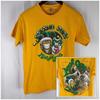Eskimo Joes Mardi Gras 2001 Yellow Graphic T-Shirt Adult Small Double Sided Unisex T-Shirt