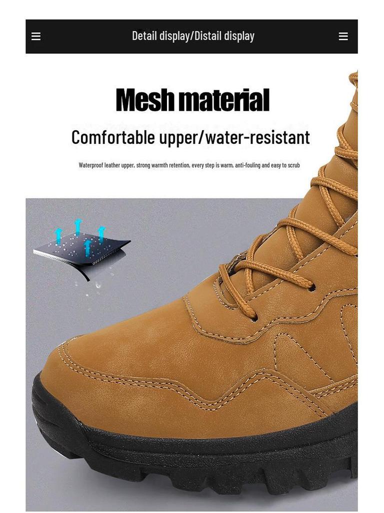 Botas de Neve Impermeáveis Extra-Grandes Masculinas do Nordeste, Veludo Grosso, Antiderrapantes, Cano Alto, Tamanho 46/47, Montanhismo ao Ar Livre.