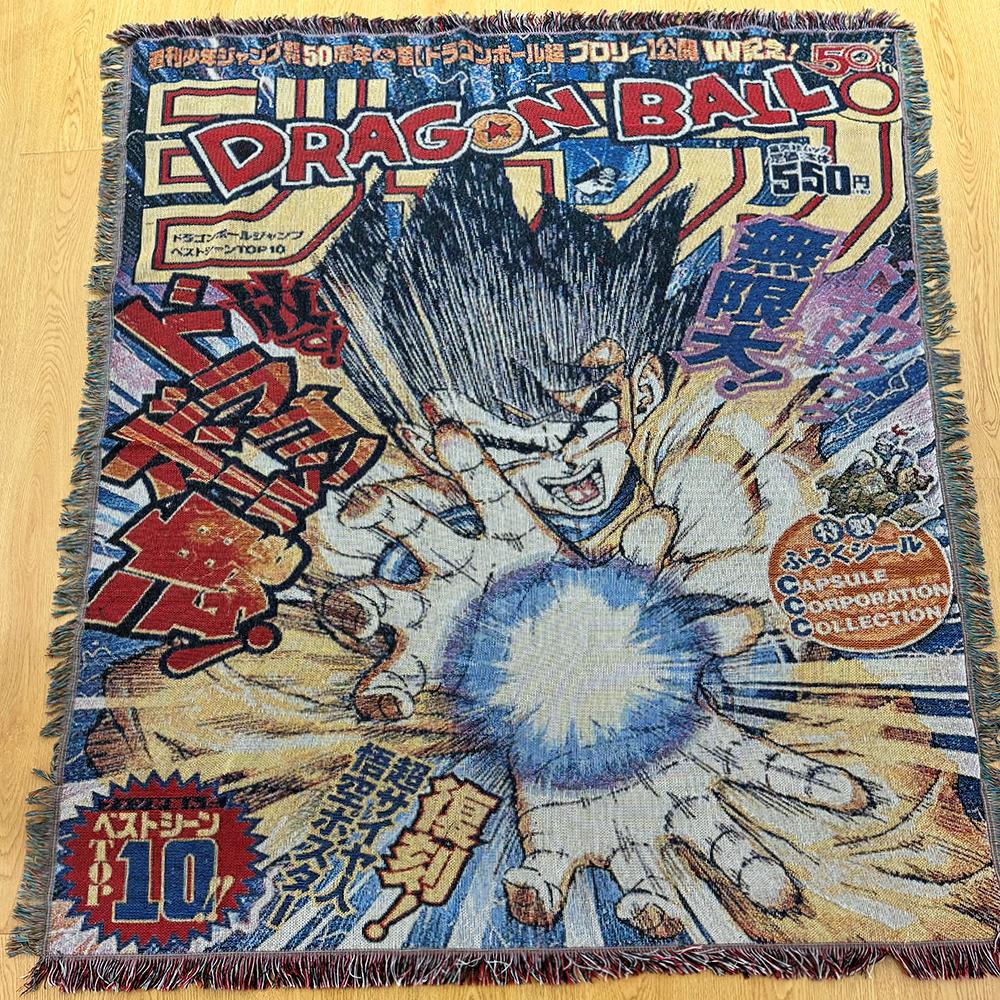 Custom Japanese Anime Wall Hanging Tapestry Woven Cotton Throw Blanket