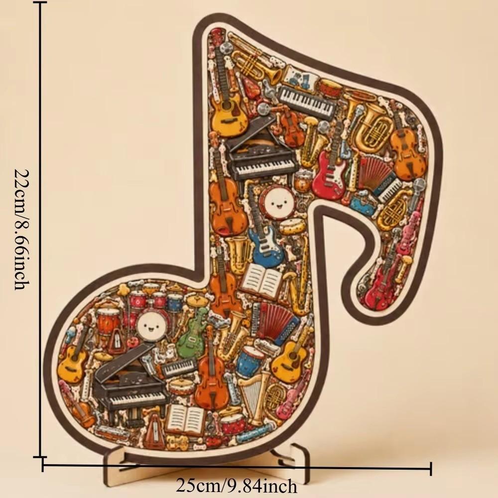 Instrument Print Musical Note Jigsaw Puzzle Irregular Musical Note Puzzle  Desktop Decor