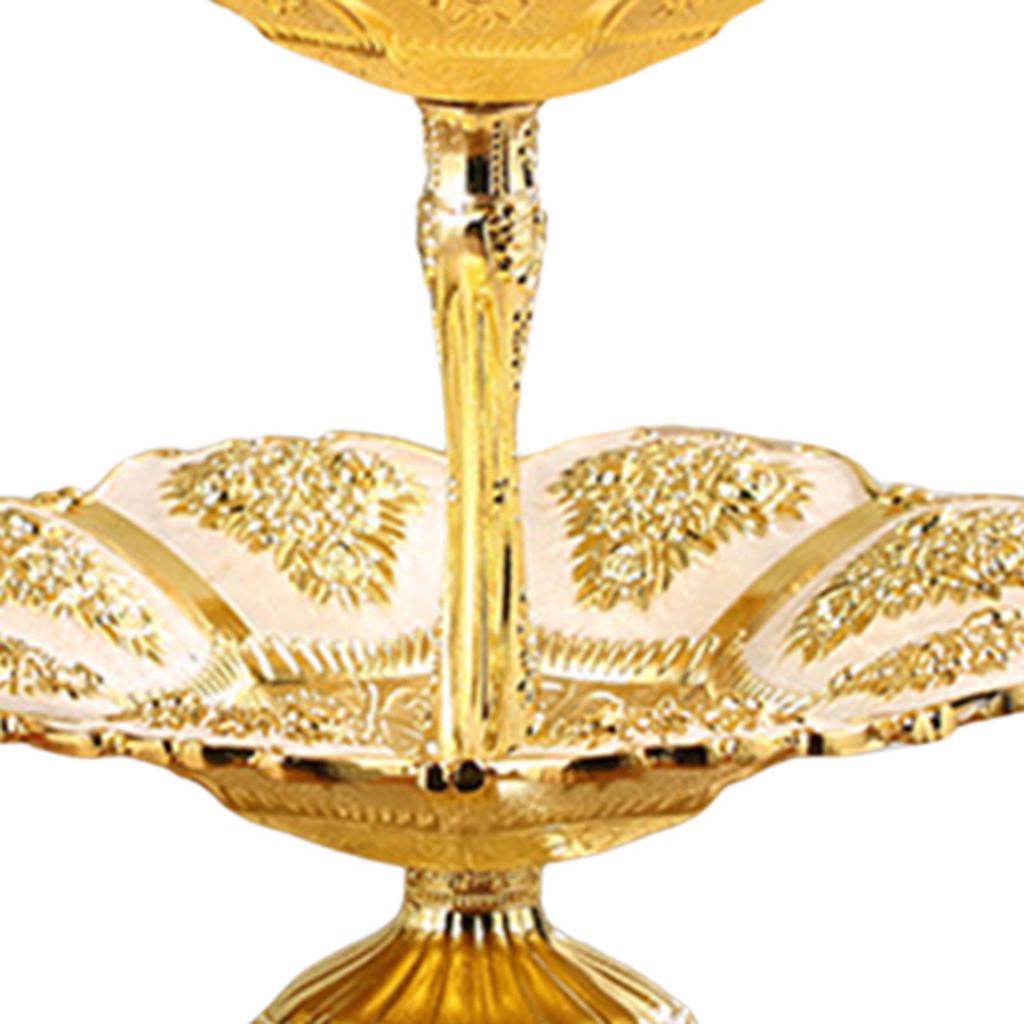 Dessert Plates Serving Dishes Server Buffet Tray for Kitchen Wedding 2 Layer