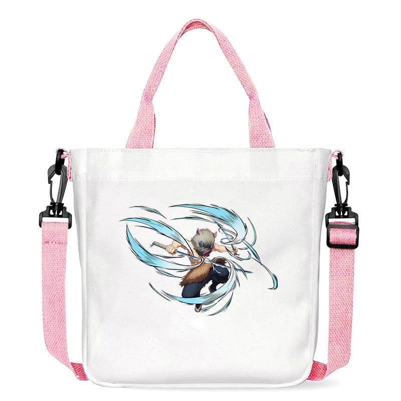 Demon Slayer: Kimetsu No Yaiba - Inosuke Hashibira Anime Print Canvas Bag for Commuter Shoulder Handbag