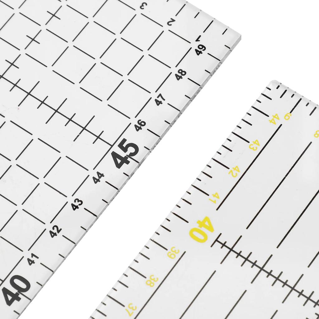 2 pezzi righello per trapuntatura multifunzione cucito disegno disegno artigianato scala strumento di misurazione