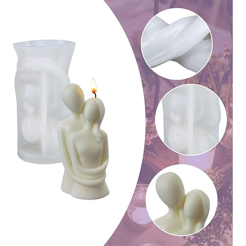 Couple Portrait Wedding Lovers Candle Silicone Mold for Aromatherapy Art Plaster Casting Home Decorative Candle Making Supplies