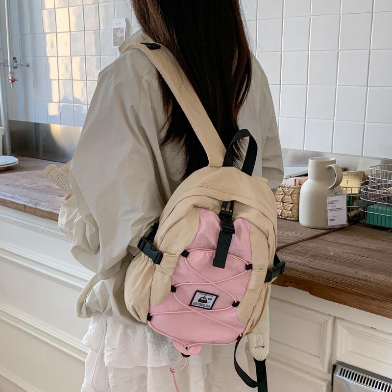 Schoolbag1011 New Outdoor Double Shoulder Crossbody Bag Travel Light Hiking Single Shoulder Backpack Women's Large Capacity School Bag Men's
