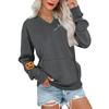 Women's Casual Fashion Halloween Print V-Neck Long-Sleeve Sweatshirt Lightweight Pullover Hoodie With Pockets
