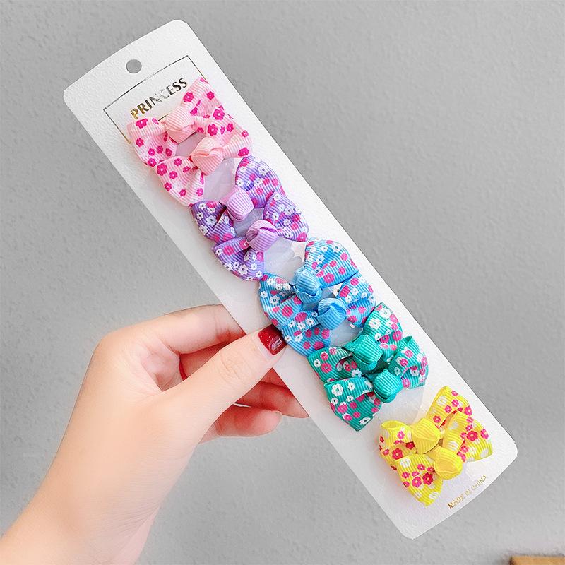 10Pcs Baby Bow Hair Clip Children's Bangs Headdress Girls Cute Little Hair Clip Broken Hair Clip Princess Hair Accessory