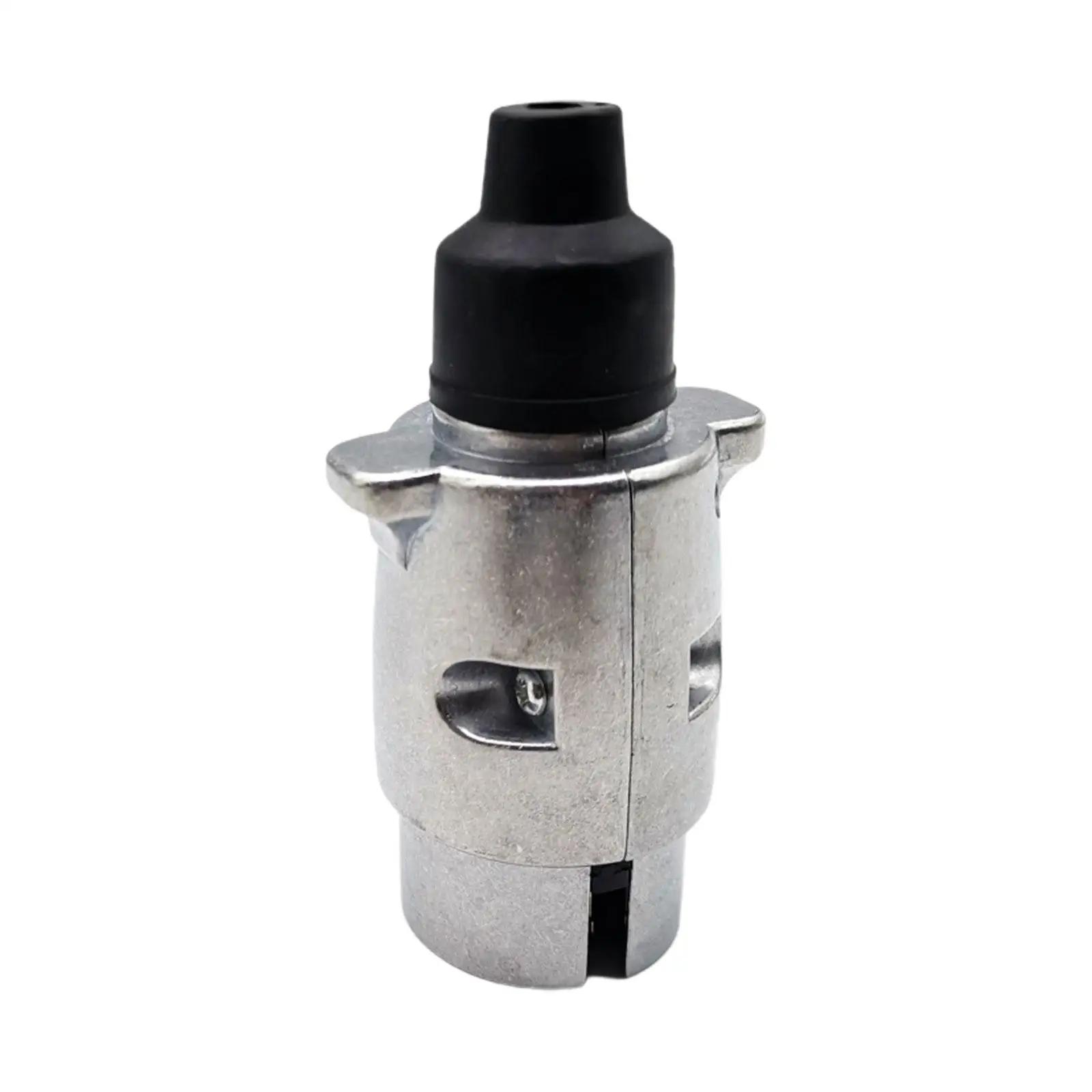 

12v 7 Pin Metal Plug Towing Aluminum Alloy Plug Trailer Connector Plug Socket Eu Plug For Car Van Trailer Adapter P8v0
