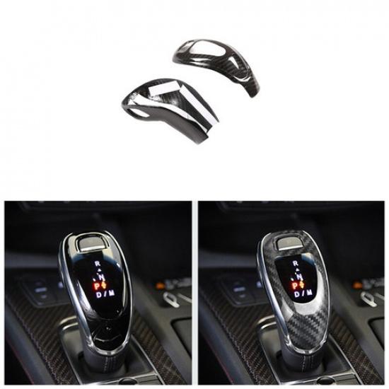 Real Carbon Fiber Gear Head Shift Knob Cover Grip Sticker For Cadillac CT5 20-24