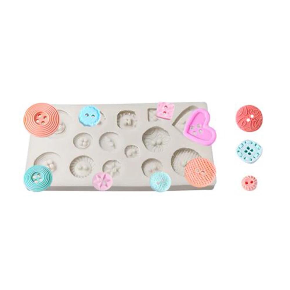 Silikon-Knopfformen für Kuchen, DIY-Fondant, Schokolade, Kekse, Eiscreme, Silikonform für Fondant, Bonbons, Back- und Dekorationswerkzeug
