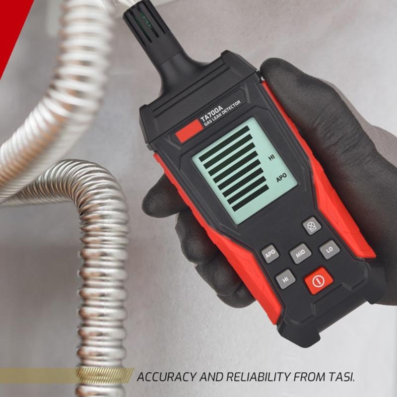 Gasleckdetektoren Brennbar 50~10000PPM Schallalarm Gasanalysatoren Gasleckagemessgerät LCD Umweltmessgerät Werkzeug