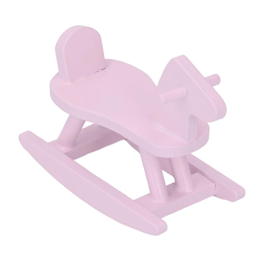 1:12 Scale Doll House Rocking Horse Doll House Wooden Rocking Horse Simulation Cockhorse for Doll House Accessory
