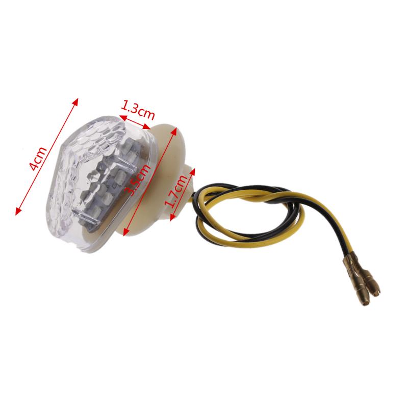 Black Amber Motorcycle 12V Flush Mini LED Turn Signal Lights for Yamaha YZF R1 R6 R6 SFZ1S FAZER Auto Supplies