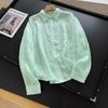 1116 summer new thin ramie shirt sunscreen shirt women's light luxury high-end sunscreen clothes women's top