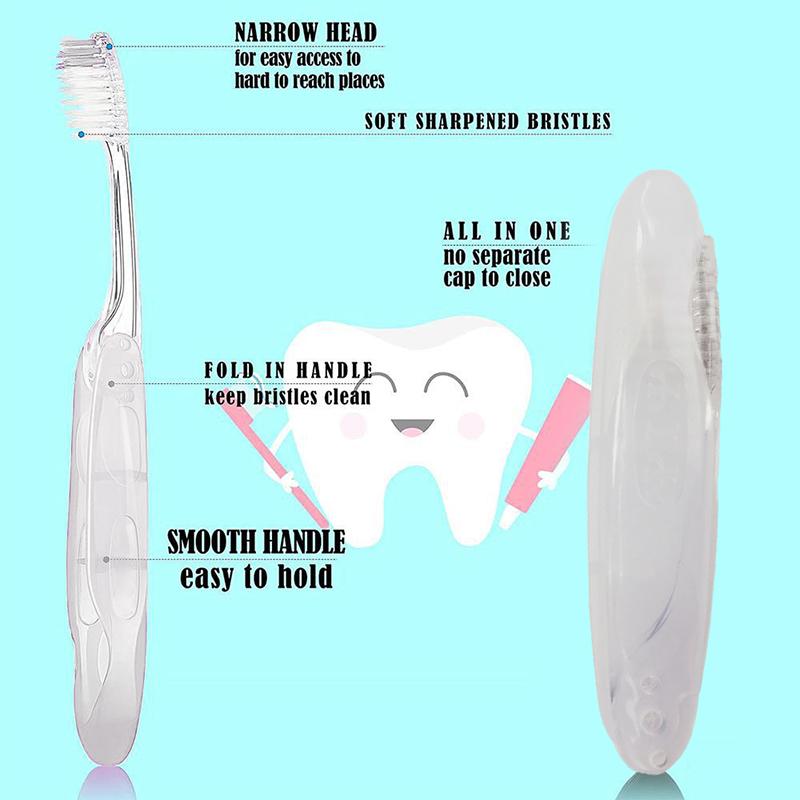 Hygiene Oral Portable Disposable Foldable Travel Camping Toothbrush Hiking Tooth Brush Tooth Cleaning Tools
