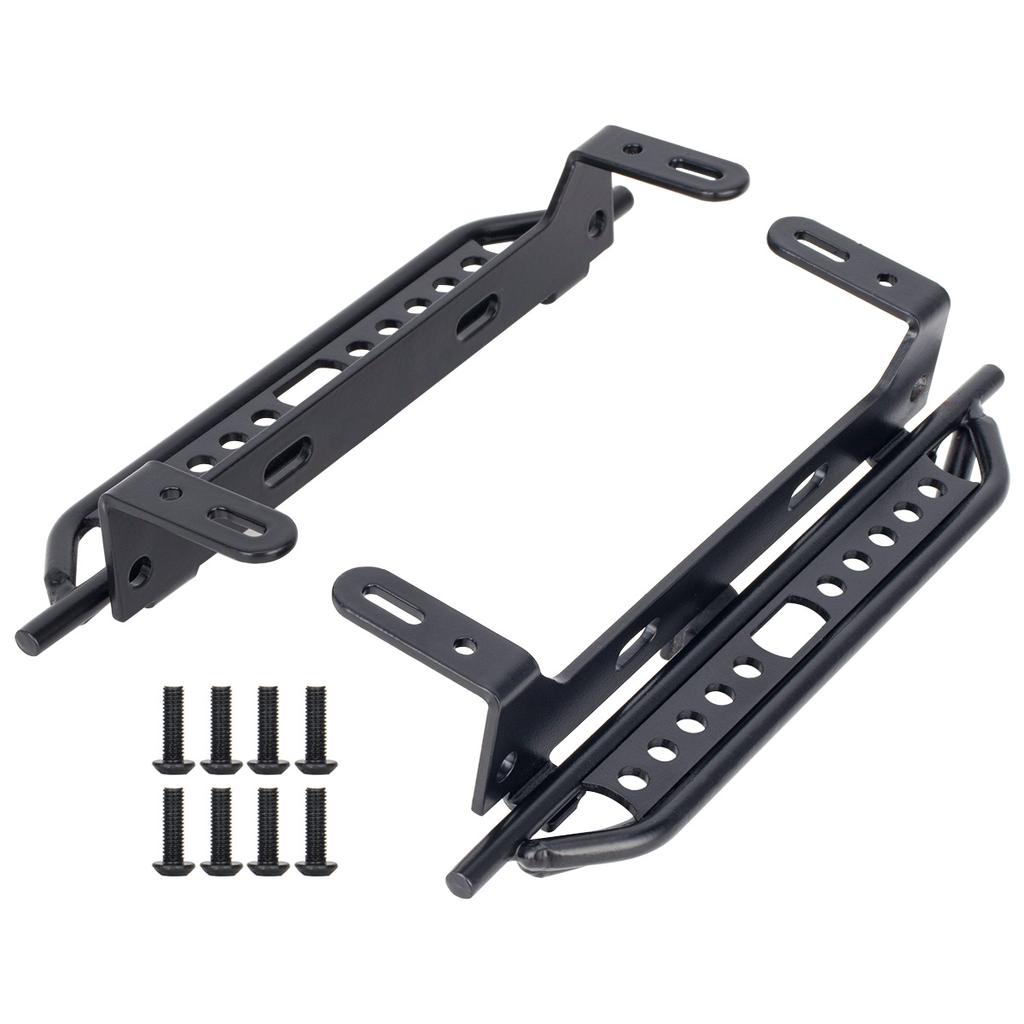 2Pcs Metal Side Pedal Steel Sliders Footboard for 1/10 RC Crawler Car TRX4 Defender Bronco Upgrade Parts