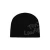 Tonilolenseu Jacquard Lettering Logo Beanie Black