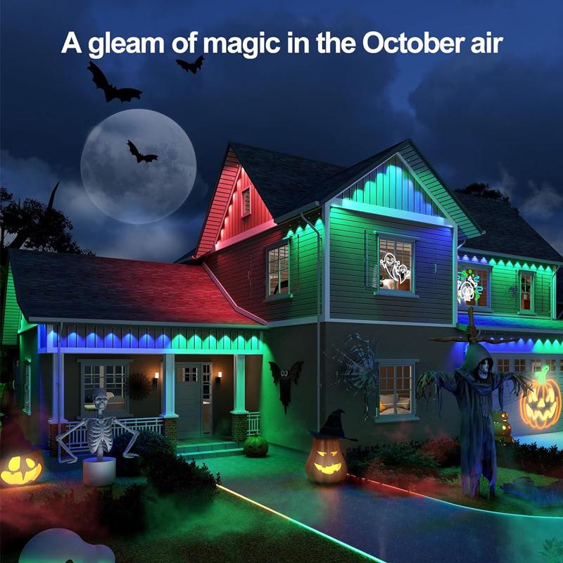 

Smart Sound-Activated Dreamcolor LED Strip Lights for Indoor/Outdoor Decoration with Bluetooth Control. 24V 15m 30 LEDs