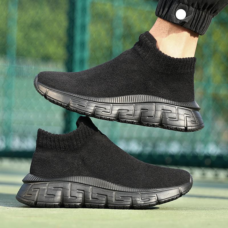 Feeling of Stepping On Shit + Technology Flying Woven Noodles! Winter Fashion Breathable Flying Woven Shoes Over Feet Casual Shoes Men, Trendy Men's