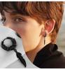 2PCStainless Steel Punk Men's Hoop Earrings For Women Hip Hop Totem Earring For Men Earrings Gothic Ear Stud Jewelry Party Gift