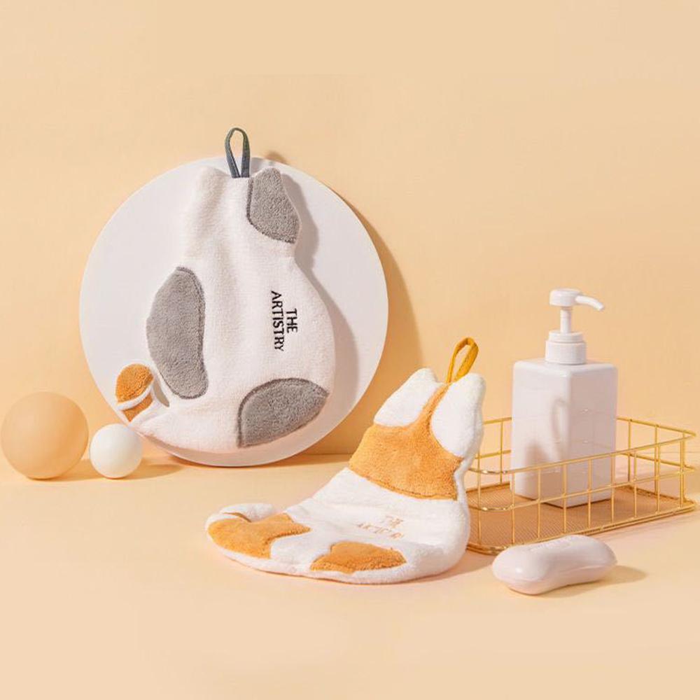 1PCS Cute Cat Cleaning Hand Towel