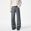 American Retro Cotton Wide-leg Jeans Men's Autumn and Winter New Loose Straight Trousers Design Sense Street Vibe
