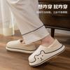 All-inclusive and waterproof cotton slippers, autumn and winter couples wear non-slip, comfortable and plush warm home plush cotton shoes