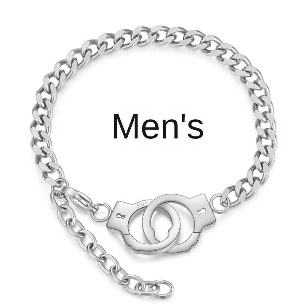 

Простой индивидуальный браслет из титановой стали, наручники, браслет для пары, женский браслет