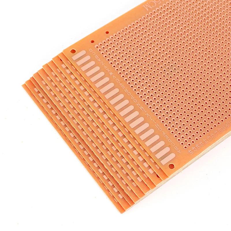 5pcs 9x15cm 9*15cm Single Side Prototype PCB Universal Board Experimental Bakelite Copper Plate Circuirt Board Yellow