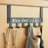 Seamless Over-the-Door Hooks: No-Drill Bedroom Storage & Wall-Mounted Coat Rack