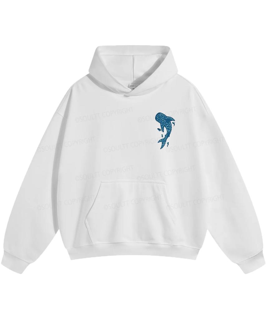 Fashion Whale Shark Hoodies Christianity ISAIAH 43:2 Streetwear Fall Long Sleeve Fleece Loose Hooded Pullover Men Women Clothing