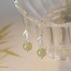 2024 New High-End Light Luxury Hetian Jade & Sterling Silver Earrings for Women
