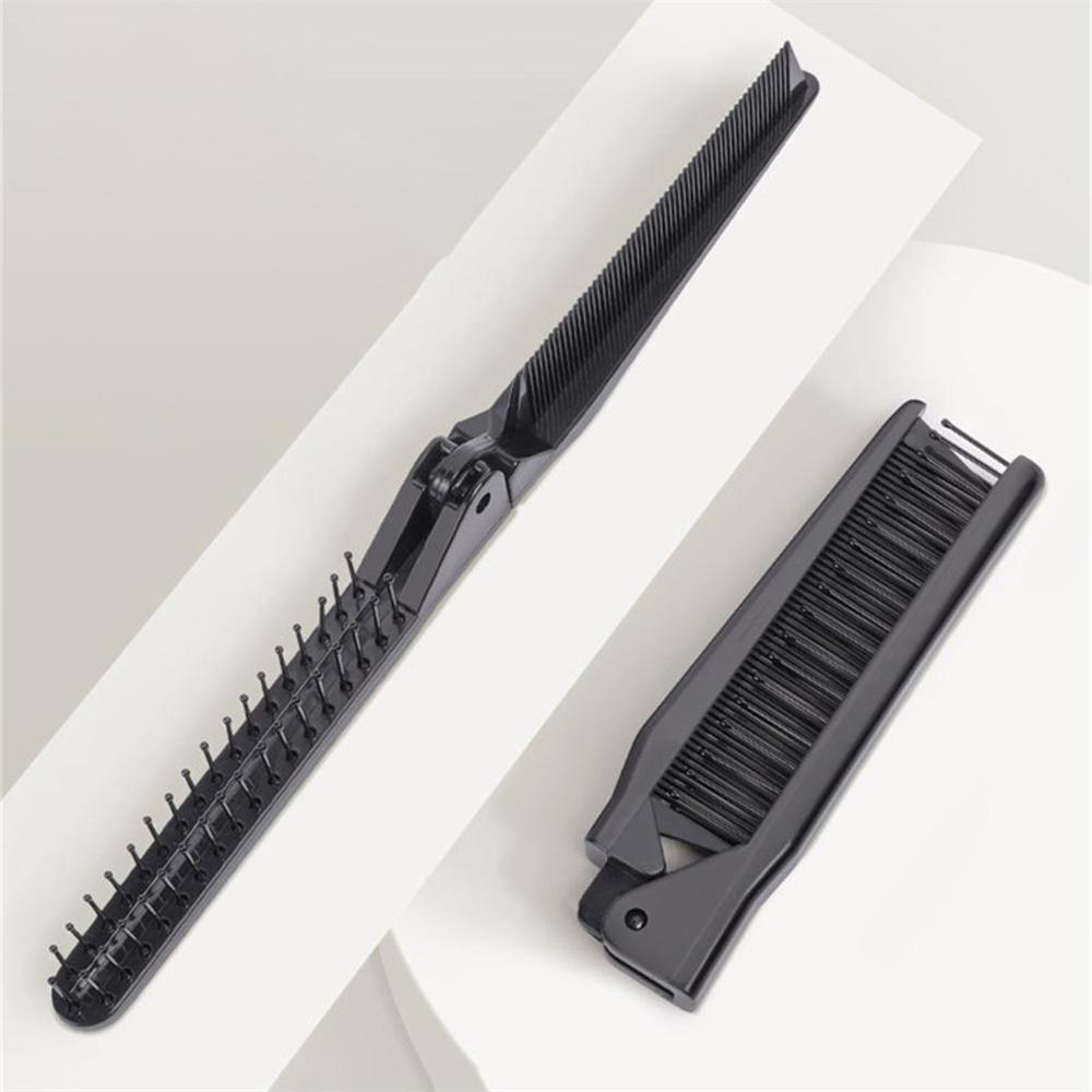 1pc 2 In 1 Double Headed Folding Hair Comb Portable Travel Hair Brush Compact Hair Comb Collapsible Pocket Brush