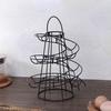 Kitchen Creative Spiral Egg Rack With Hanging Basket For Home Storage And Organization