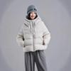 Modische kurze Winterjacke, kurze warme und dicke Kapuzenjacke, temperamentvoller lockerer Daunenmantel, neue Jacke, Damenbekleidung