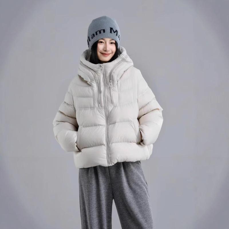 Modische kurze Winterjacke, kurze warme und dicke Kapuzenjacke, temperamentvoller lockerer Daunenmantel, neue Jacke, Damenbekleidung