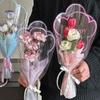 50pcs Transparent Flowers Packaging Plastic Bags Portable Bouquet Wrapping Paper  Florist