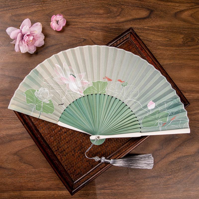 Gradient Cheongsam Style Hanfu Dance Folding Fan